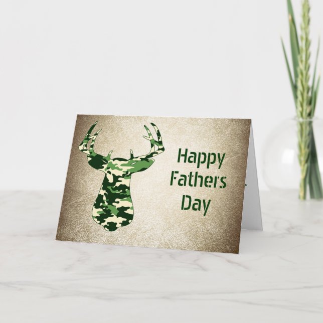 Deer Hunting Fathers Day Cards (Front)