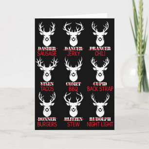 Deer Hunting Gift Hunter Of All Santa's Reindeer  Card