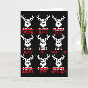 Deer Hunting Gift Hunter Of All Santa's Reindeer  Card
