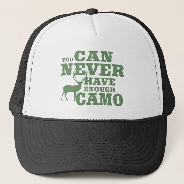 Deer Hunting Humour Camouflage Trucker Hat (Front)