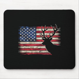 Deer hunting hunter us flag Deer hunting hunter us Mouse Pad