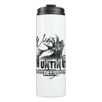 Deer hunting, outdoor adventure travel mug flask