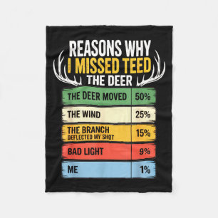 Deer Hunting Outfit For Men &amp; Women. Funny Hun Fleece Blanket