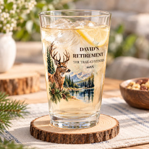 Deer Hunting Retirement Mountain Woodland Keepsake Glass