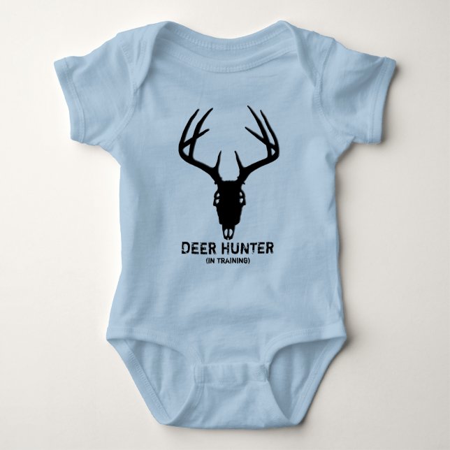 Deer Hunting Skull w/ Antlers Baby Bodysuit (Front)