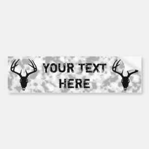 Deer Hunting Skull w/ Antlers Bumper Sticker