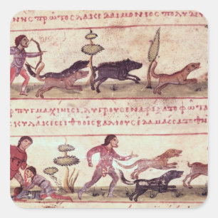 Deer Hunting Square Sticker