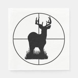 Deer Hunting Target Silhouette Napkin