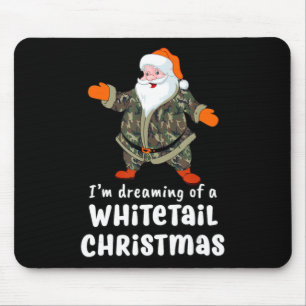 Deer Hunting Whitetail Christmas Camo Santa  Mouse Pad