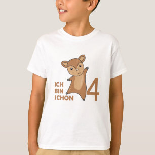 Deer I'm Already Four 4th Birthday Sweet Fawn T-Shirt
