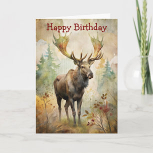 Deer in a Forest Card