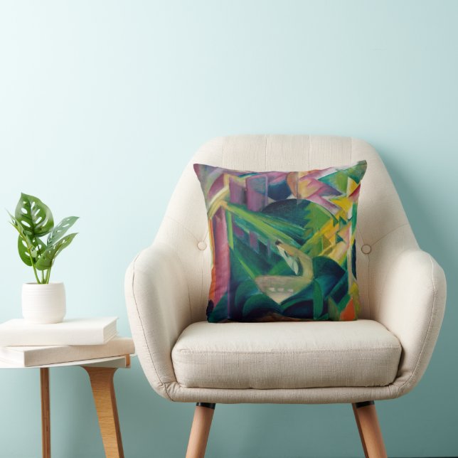 Deer in a Monastery Garden by Franz Marc Cushion (Chair)