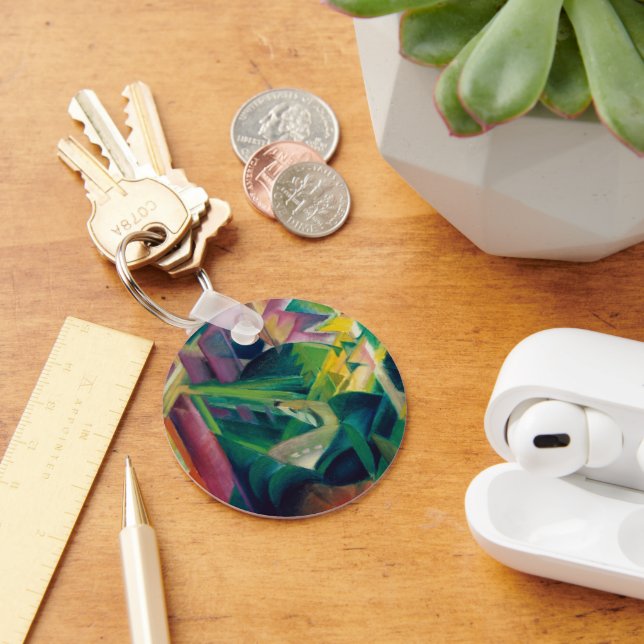 Deer in a Monastery Garden by Franz Marc Key Ring (Desk)