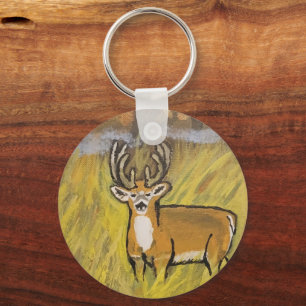 Deer In Fall Keychain