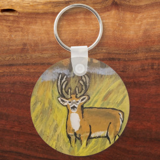 Deer In Fall Keychain