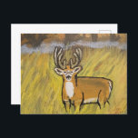 Deer In Fall Postcard<br><div class="desc">This is a postcard made using an original acrylic painting of mine called "Deer In Fall."</div>