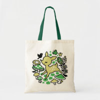 Deer in forest -green