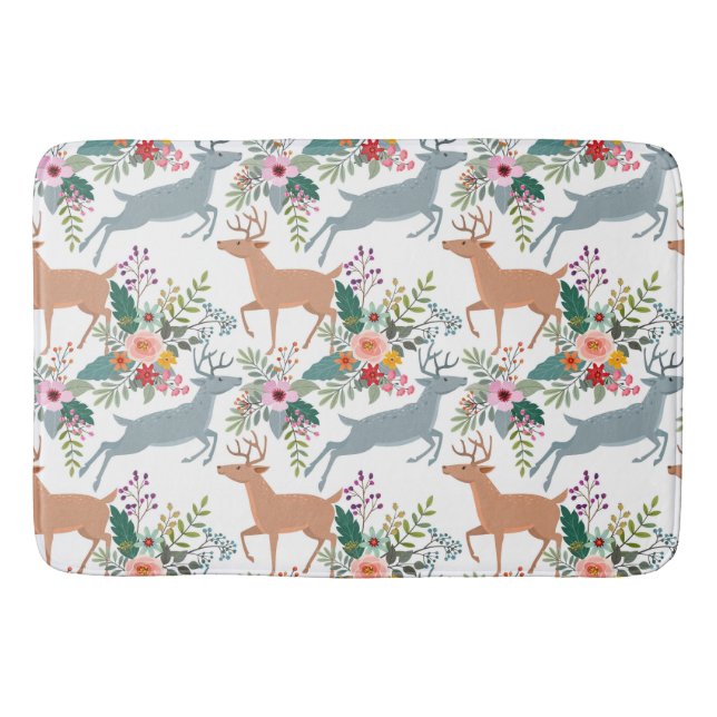 Deer In Garden Bath Mat (Front)