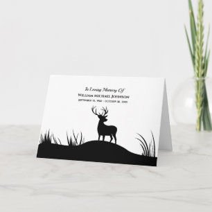 Deer In Loving Memory Remembrance Funeral Memorial Thank You Card