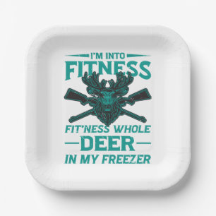 Deer In My Freezer - hunting lover Paper Plate