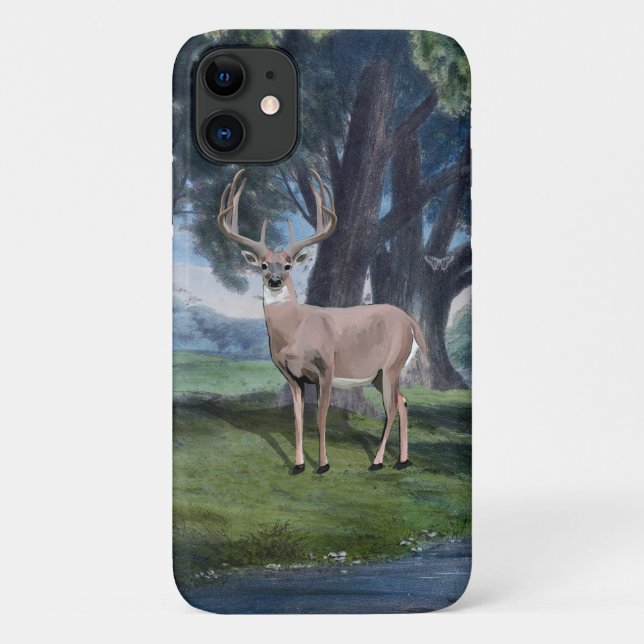 Deer in Nature and Trees Case-Mate iPhone Case (Back)