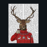 Deer in Ski Sweater 2 Postcard<br><div class="desc">Pets</div>