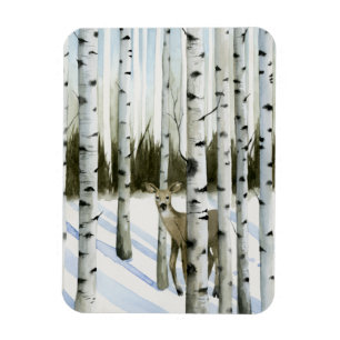 Deer in Snowfall Magnet