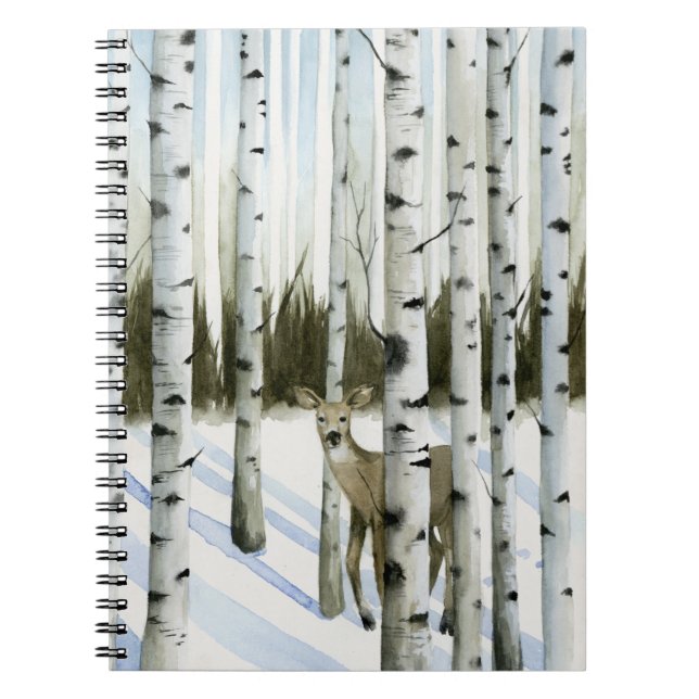 Deer in Snowfall Notebook (Front)