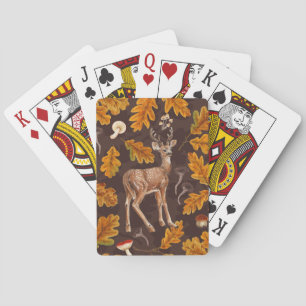 Deer in the autumnal forest 2 playing cards