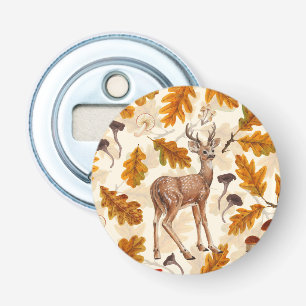 Deer in the autumnal forest bottle opener