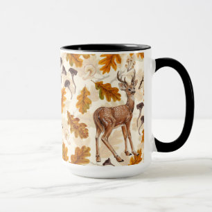 Deer in the autumnal forest mug