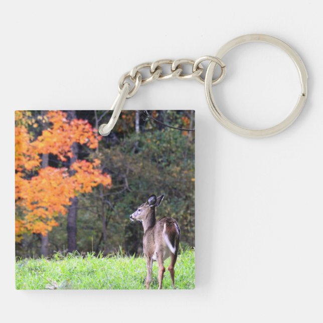 Deer in the Field Key Ring (Back)