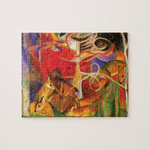 Deer in the Forest by Franz Marc Jigsaw Puzzle