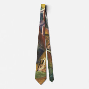 Deer in the Forest by Franz Marc, Vintage Fine Art Tie