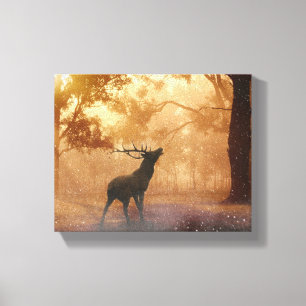 Deer In The Forest Canvas Print