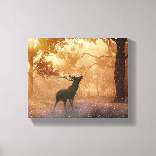 Deer In The Forest Canvas Print (Front)
