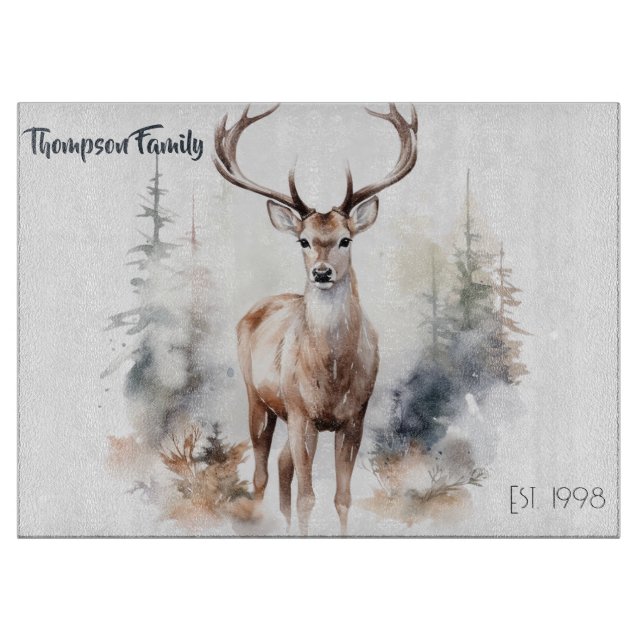 Deer in the Forest Cutting Board (Front)