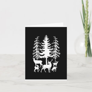 Deer in the Forest Folded Note Card