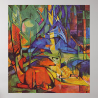 Deer in the Forest Franz Marc