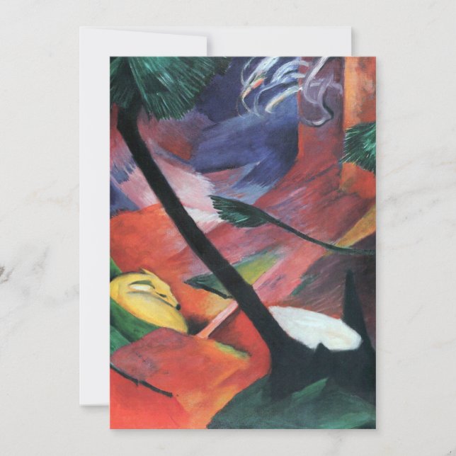 Deer in the Forest II by Franz Marc; Reh im Walde (Front)