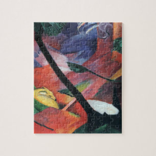 Deer in the Forest II by Franz Marc; Reh im Walde Jigsaw Puzzle