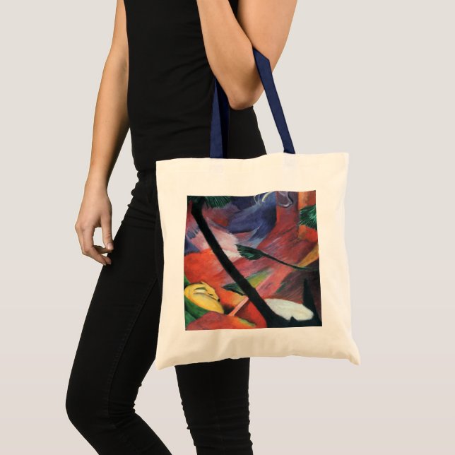 Deer in the Forest II by Franz Marc; Reh im Walde Tote Bag (Front (Product))