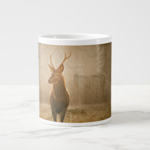 Deer in the forest large coffee mug