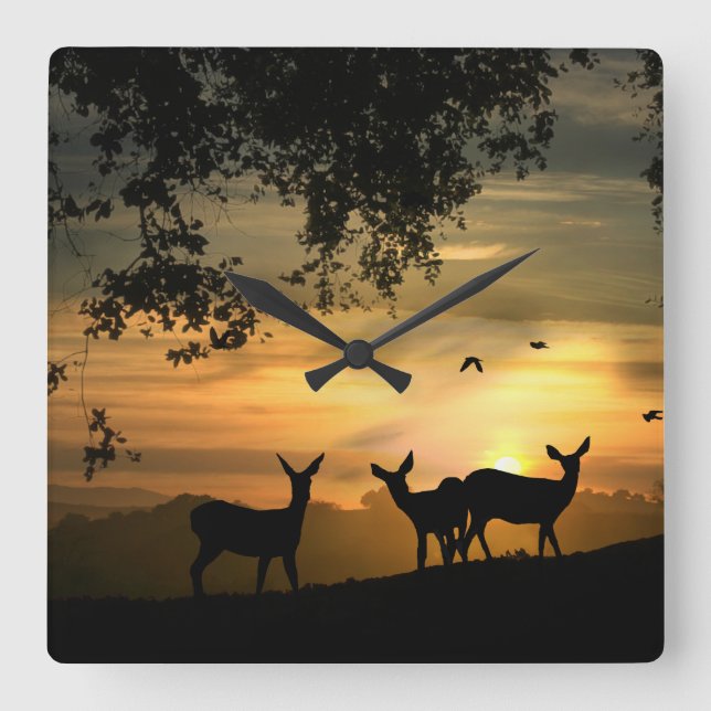 Deer in the Forrest Clock (Front)