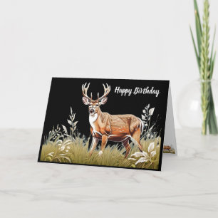 Deer in the grass 2 card