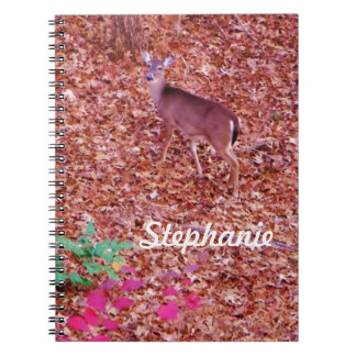 Deer in the leaves notebook