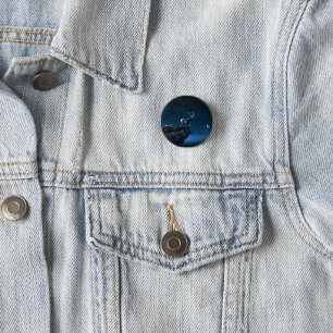 deer in the moonlight 3 cm round badge