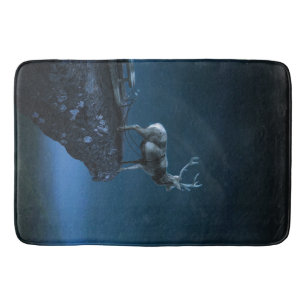 deer in the moonlight bath mat