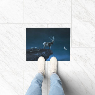 deer in the moonlight doormat