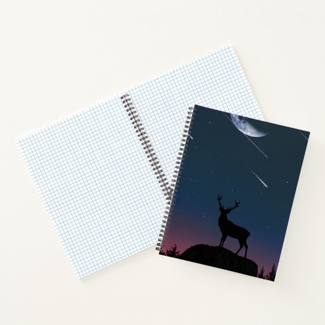 deer in the moonlight notebook (Inside)